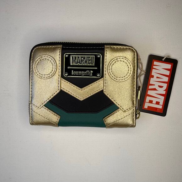 Loungefly Marvel Loki Classic Cosplay Zip Around Wallet 5"x4" New with Tag - Picture 2 of 4